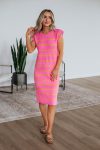 Shela-Striped-Dress-Fuchsia