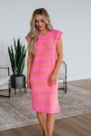 Shela-Striped-Dress-Fuchsia